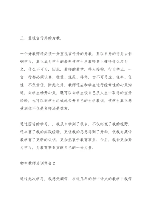 初中教师培训体会经典10篇.docx