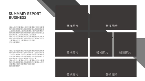 黑白色商务简约商业计划PPT模板