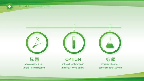 绿色清新医疗医药公司产品介绍PPT