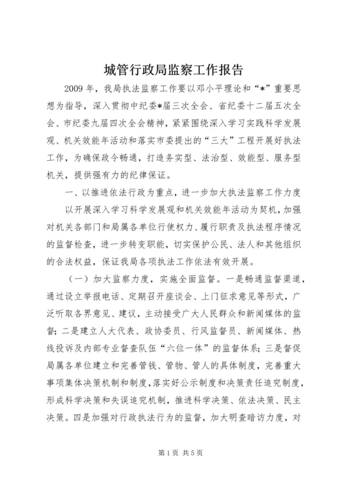 城管行政局监察工作报告.docx