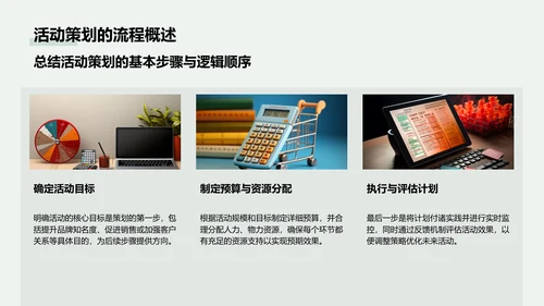 绿色商务风通用行业活动策划方案PPT模板