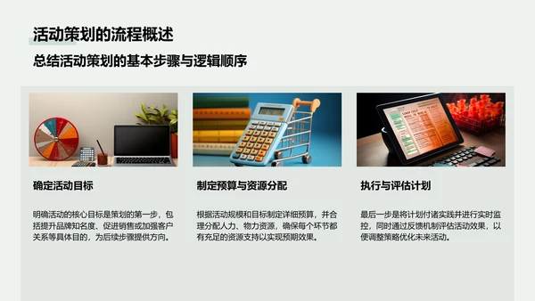 绿色商务风通用行业活动策划方案PPT模板