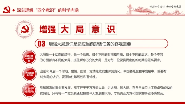 增强四个意识争做合格党员PPT模板