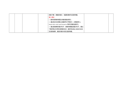 外研版七年级下册Module7 My past life大单元整体设计（表格式）
