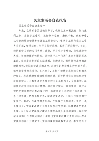 民主生活会自查报告 (16).docx