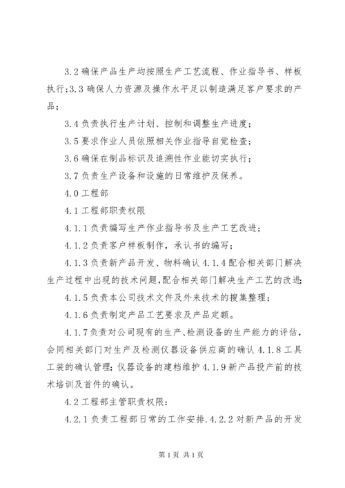 各部门职责及权限 (2).docx