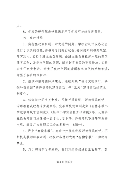 小学民主评议自查自评工作报告 (2).docx