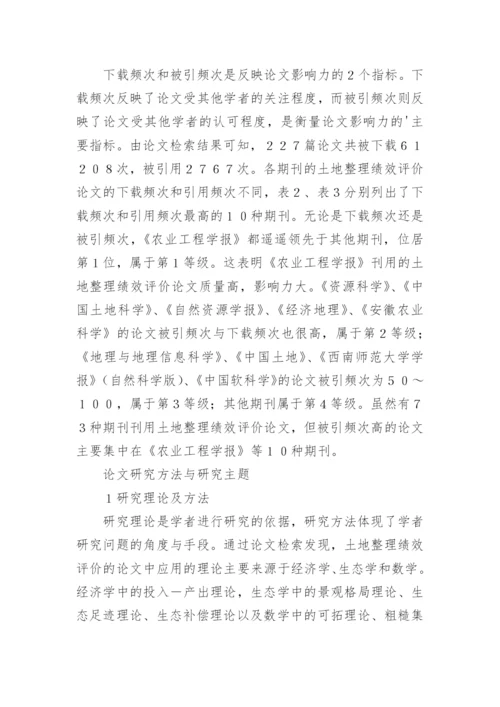 土地整理文献分析论文.docx