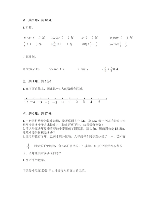 青岛版六年级数学下学期期末测试题精品【典型题】.docx