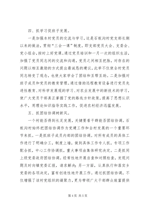 村党支部先进事迹汇报材料.docx