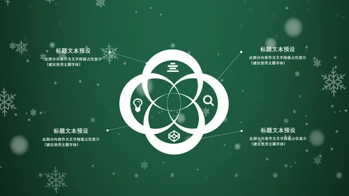 浪漫雪花西方圣诞节活动策划通用PPT模板