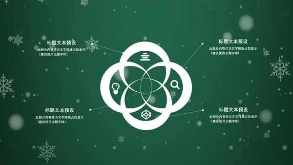 浪漫雪花西方圣诞节活动策划通用PPT模板