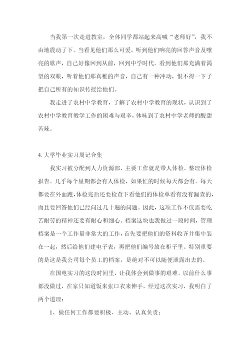 大学毕业实习周记合集【5篇】.docx