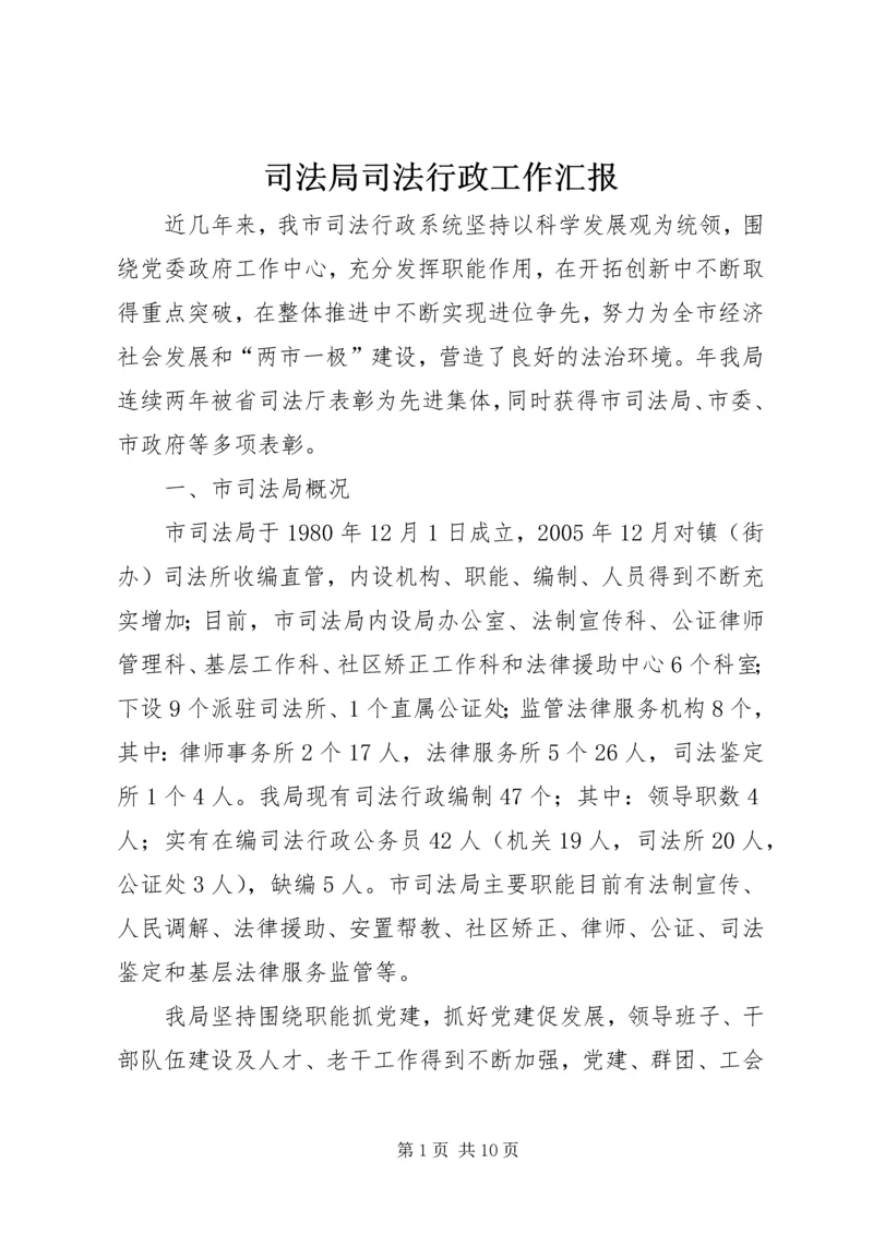 司法局司法行政工作汇报.docx