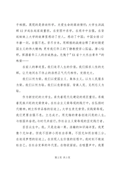 关于知荣辱树新促和谐风演讲稿.docx