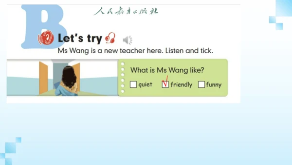 Unit1 What's he like? PartB  Let's talk&learn 课件(共