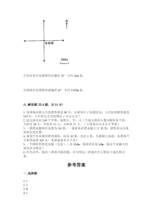 北师大版小学六年级下册数学期末检测试题精品【能力提升】.docx