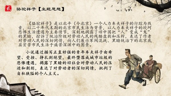 初中语文《骆驼祥子》教育通用PPT教学课件