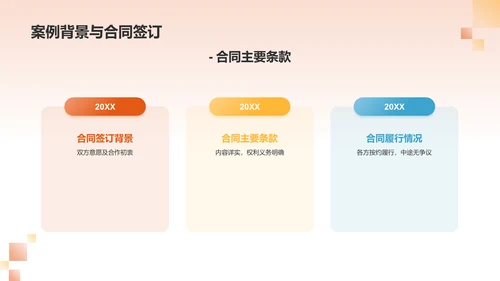 橙色法律案例分析PPT模板