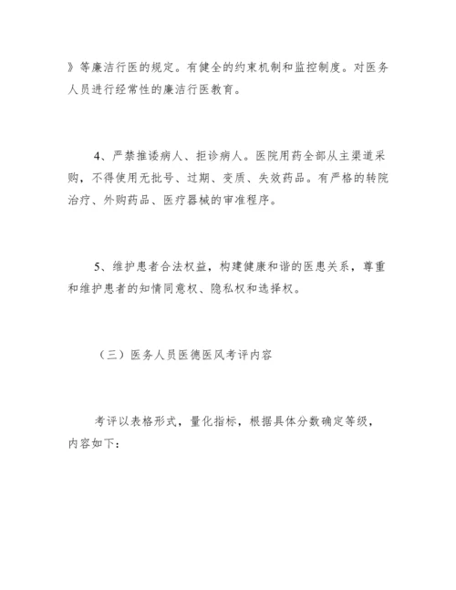 医德医风考评制度及办法.docx