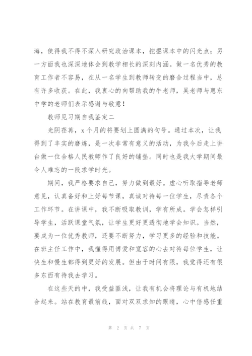 教师见习期自我鉴定6篇.docx