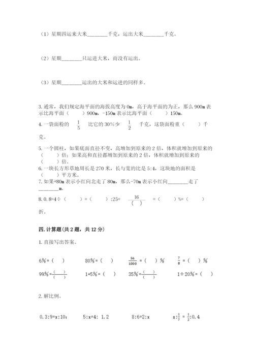 北师大版小学六年级下册数学期末综合素养测试卷（名师系列）.docx