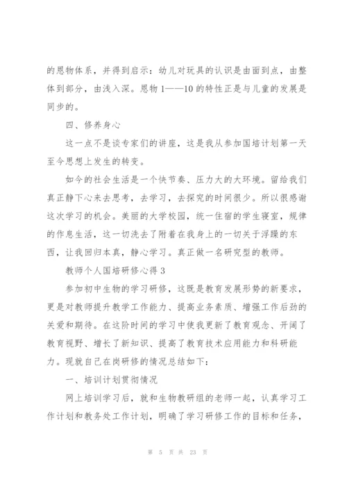 教师个人国培研修心得范文十篇.docx