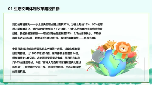 推进生态文明建设美丽中国PPT课件模板