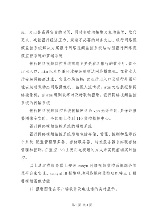 银行网络视频监控系统解决方案.docx