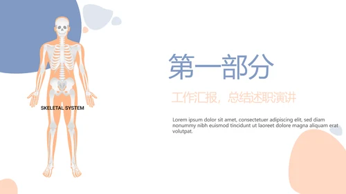 简约医疗骨骼肌肉系统动态PPT