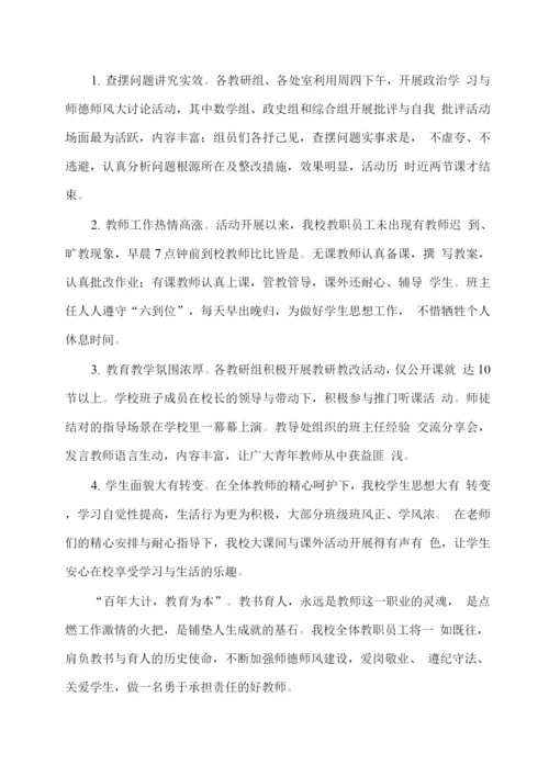 xx学校开展师德师风专项整治活动总结.docx