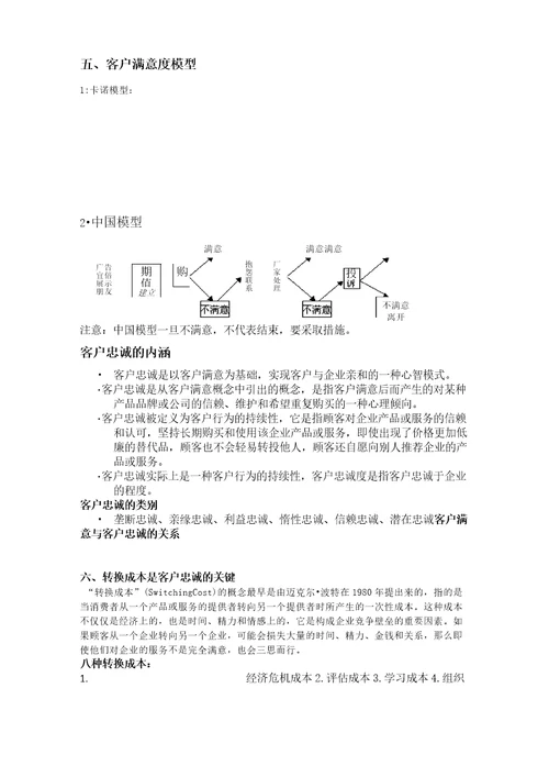 客户关系管理复习资料