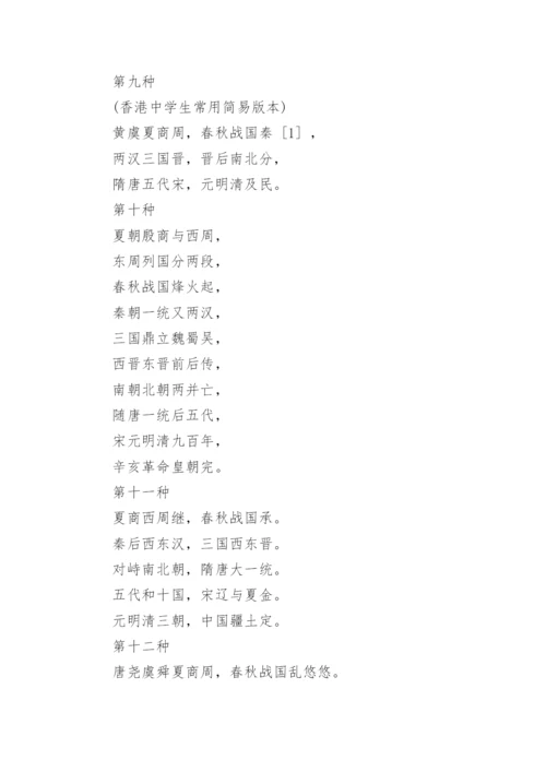 关于中国历史朝代歌大全_中国历史朝代详细表.docx