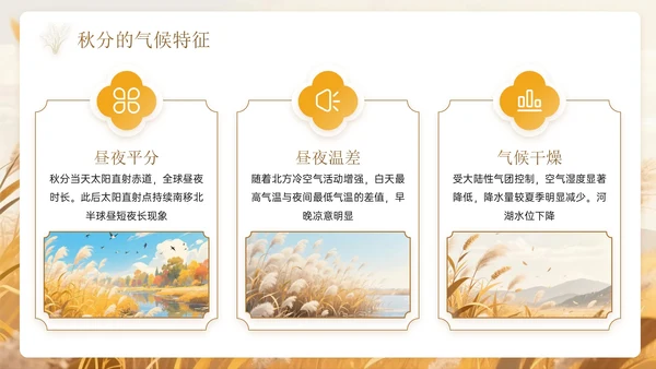 棕色系中国风秋分节气PPT模板