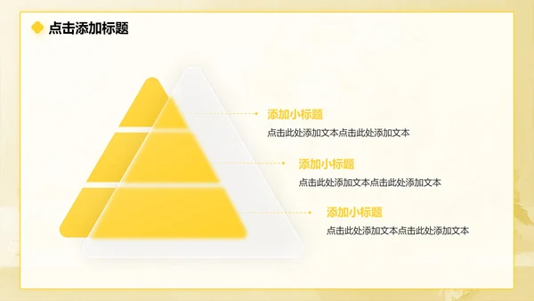 黄色小清新风花团锦簇主题汇报PPT模板