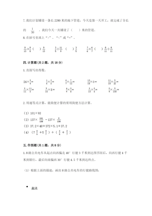 小学六年级数学上册期末卷往年题考.docx