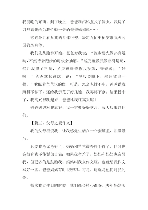 父母之爱的作文300字.docx