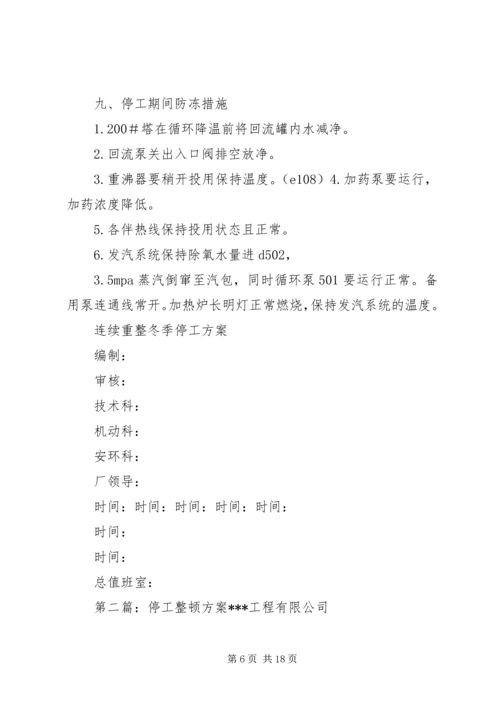 连续重整停工方案.docx