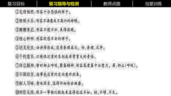 七年级下册语文复习专题二：字词梳理 课件（含截屏）