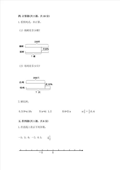 小学升初中数学考试试卷含答案（最新）