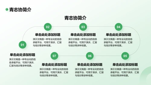青志协活动与组织介绍PPT模板