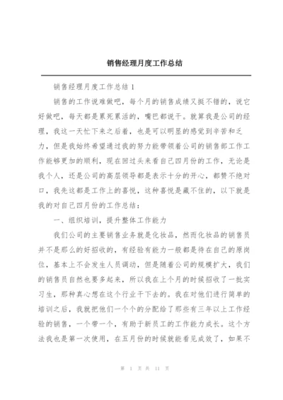 销售经理月度工作总结.docx