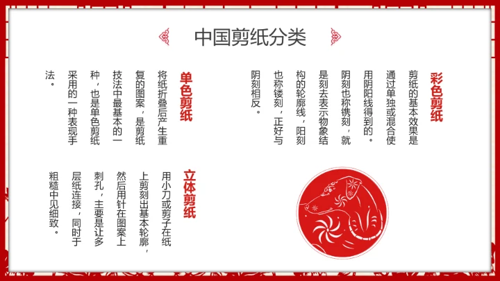 剪纸文化 中国传统文化介绍课件