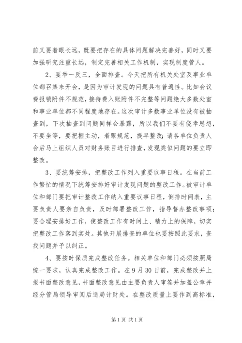 在审计问题整改落实工作会议上的讲话.docx