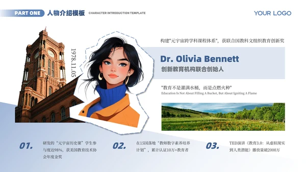 蓝色简约风个人介绍PPT版式合集