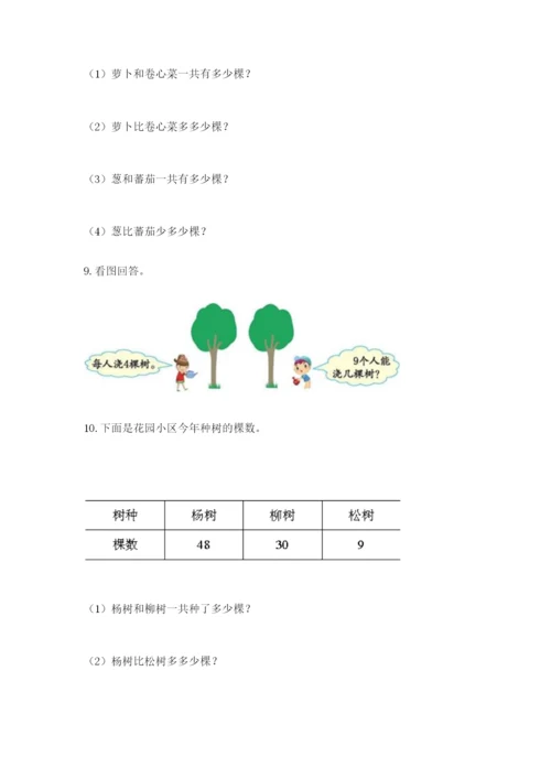 小学二年级数学应用题50道及答案（考点梳理）.docx