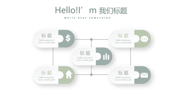 绿色小清新微立体述职报告通用PPT动态模板