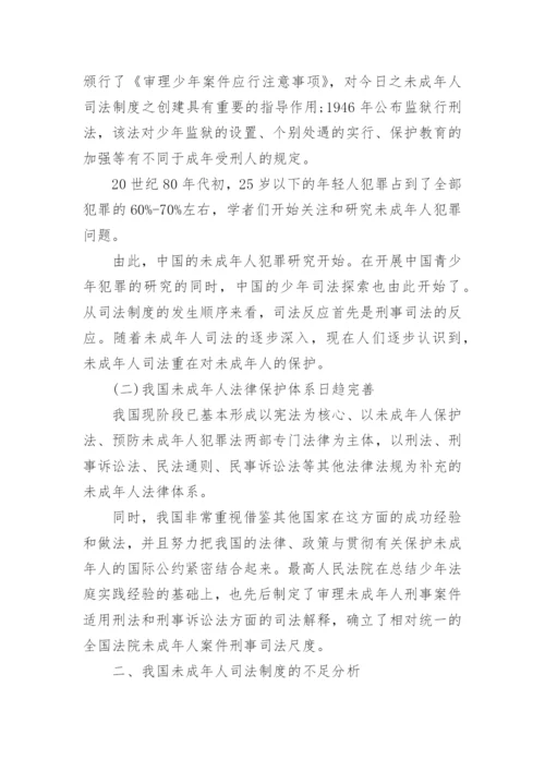 未成年人司法的构建与实践论文.docx