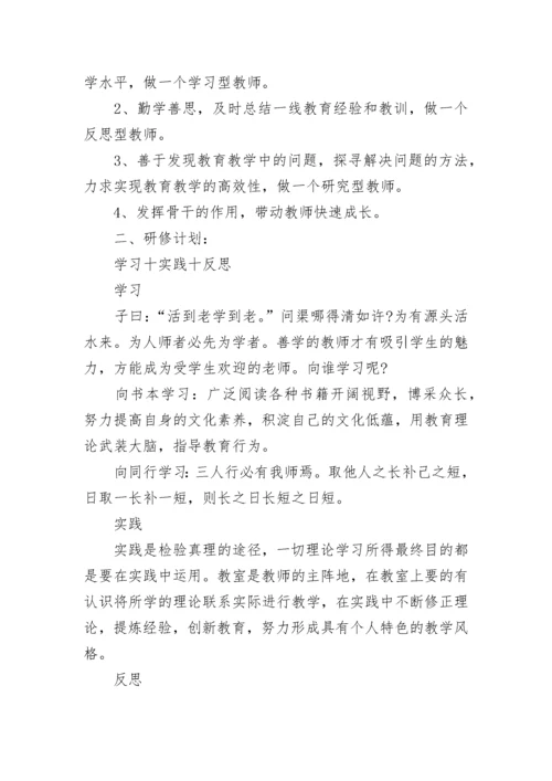 教师个人学年研修计划2023.docx