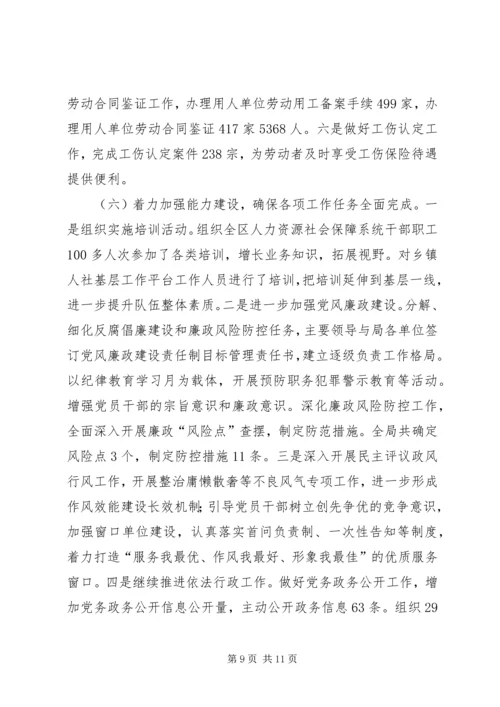 人社局年度人力资源工作总结.docx